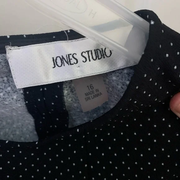 JONES STUDIO POLKA DOT AND ROSES A-LINE DRESS - Picture 3 of 5